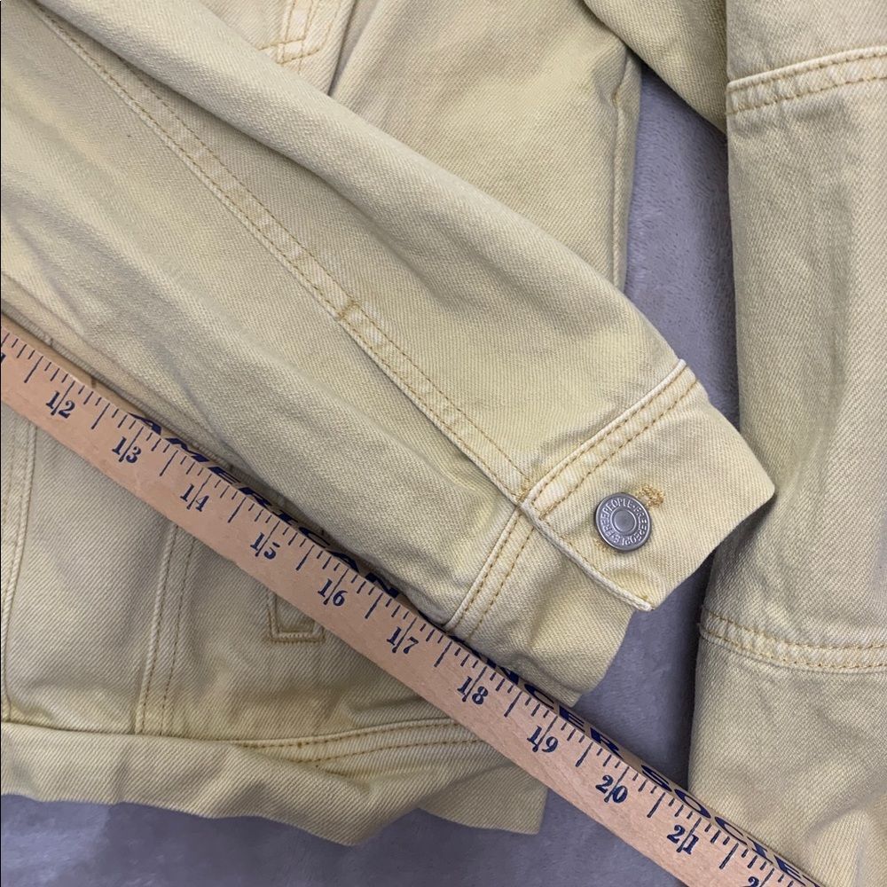 FREE PEOPLE | MEDIUM Women DENIM JACKET | YELLOW GOLDEN - Picture 13 of 16